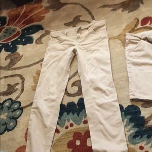 Skinny leg khaki pants